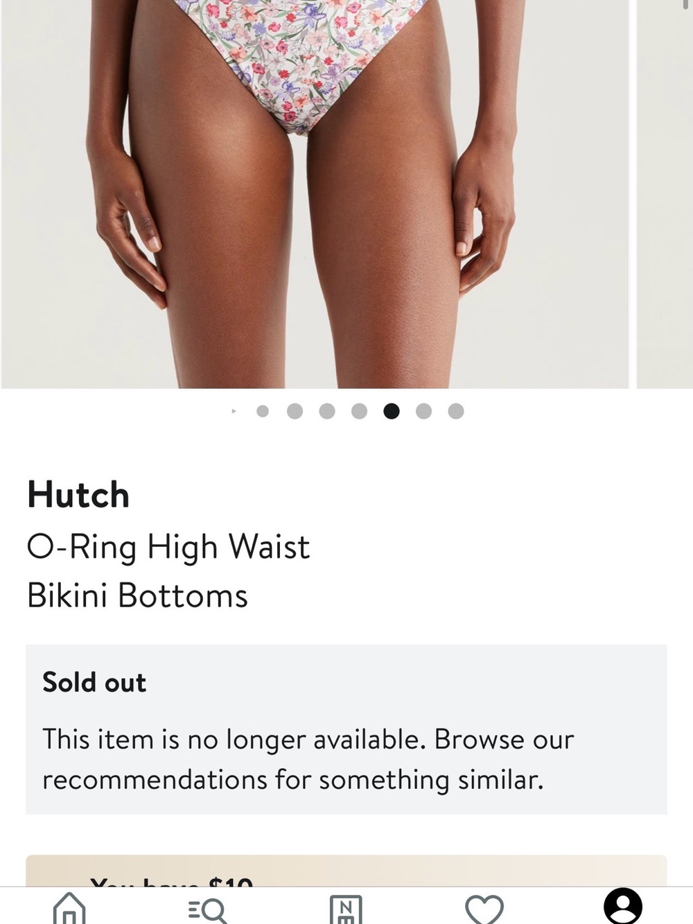 Hutch Floral High-Waist Bikini Bottoms L - Picture 6 of 6